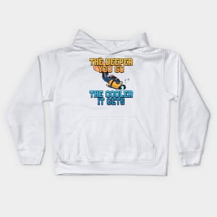 The Deeper, The Cooler Scuba Diving Gift Kids Hoodie